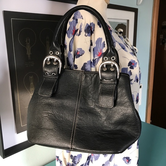 Tignanello Handbags - Tignanello black leather square satchel